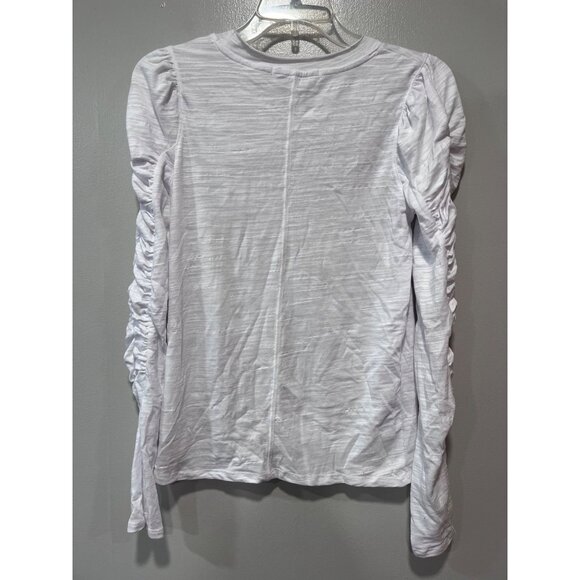 We The Free Women’s White Ruched Sleeve Long Sleeve Top XS - Picture 5 of 11